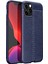 Apple iPhone 12 Pro Kılıf Focus Derili Silikon - Lacivert 1
