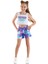 Never Mind Kız Çocuk Crop Top Batik Şort Takım 1