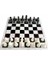 International Chess Style 1 Takım 25 cm Vintage Satranç Oyma Katlanabilir Ps Çocuklar Çocuklar Için Kolay Tutuş Inci Membran Satranç Taşları (Yurt Dışından) 1