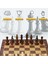 No.2 Tarzı Sıcak Ahşap Satranç Oyunu Seti Tavla Dama Katlanır Ahşap Satranç Tahtası Kapalı Seyahat Satranç Ahşap Parçaları Chessman I63 (Yurt Dışından) 5
