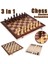 34X34CM Stili 3 In 1 Ahşap Uluslararası Satranç Seti Ahşap Satranç Tahta Oyunları Dama Bulmaca Oyunu Nişanlı Çocuklar Için Doğum Günü Hediyesi Ajedrez (Yurt Dışından) 4