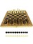 International Chess Style 23.5cm Vintage Che Katlanabilir Ahşap Taşınabilir Tavla Dama Hediyeler Için Satranç Taşları Dama Satranç Taşları (Yurt Dışından) 5