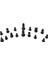 Ortaçağ Satranç Taşlarıplastik Komple Satranç Adamları Uluslararası Kelime Satranç Oyunu Eğlence Siyah Beyaz 64MM (Yurt Dışından) 3