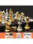 25X25X2CM Stili Medieval Plastic Chess Set Magnetic Chessmen 32 Golden Silvery Chess Pieces Foldable Chess Board Game Set Gifts I39 (Yurt Dışından) 1