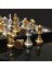 25X25X2CM Stili Medieval Plastic Chess Set Magnetic Chessmen 32 Golden Silvery Chess Pieces Foldable Chess Board Game Set Gifts I39 (Yurt Dışından) 2