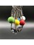 Kırmızı Stil Golf Ball Club Key Chain Lightweight Backpack Pendant Car Keychain Fashion Split Keyring Car Key Holder 골프공 (Yurt Dışından) 3