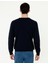 Erkek Lacivert Slim Fit Bisiklet Yaka Basic Triko Kazak 50237801-VR033 4