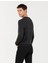 Erkek Antrasit Melanj Slim Fit Bisiklet Yaka Triko Kazak 50257038-VR081 5