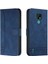 Motorola Moto E7 El Kayışı Flip Folio Cüzdan Pu Deri Için Telefon Kılıfı (Yurt Dışından) 1