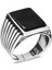 Oniks Taşlı Elegance Tasarım 925 Ayar Gümüş Erkek Yüzük 1