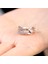 Beyaz Zirkon Taşlı Kelebek Detaylı Silver Renk Free Size 925 Ayar Gümüş Kadın Yüzük 4