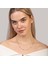 Basic Model Nazar Boncuğu Detaylı Rose Renk 925 Ayar Gümüş Kadın Şans Kolyesi 3