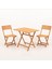 Meya Dekor Balkon Bahçe 60X80 cm Masa 3’lü Katlanabilir Bistro Set 2 Sandalye 1 Bahçe 60X80 cm Masa 1