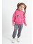 3563 3-7 YAŞ LITTLE FLOWER BASKILI 2İPLİK MEVSİMLİK KIZ TAKIM - KIZ ÇOCUK TAKIM 3