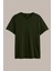 Metalıc Erkek Haki Pamuklu Kısa Kollu V Yaka T-Shirt 1