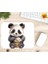 Sevimli Panda Baskılı Özel Tasarım Dikdörtgen Kaydırmaz Mousepad 1