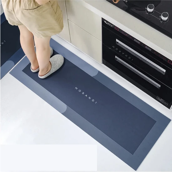 Mete Shoping Sihirli Su Emici Mutfak Ve Banyo Paspası 158*38  cm  Mavi