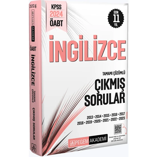 Pegem Akademi Yayıncılık 2024 KPSS ÖABT İngilizce Tamamı Çözümlü Çıkmış Sorular