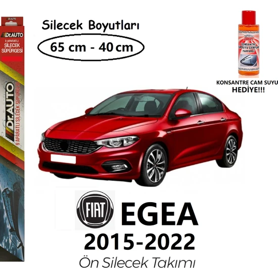 Dr.Auto Fıat Egea Muz Tipi 9 Aparatlı Ön Silecek Takımı (2015-2022)