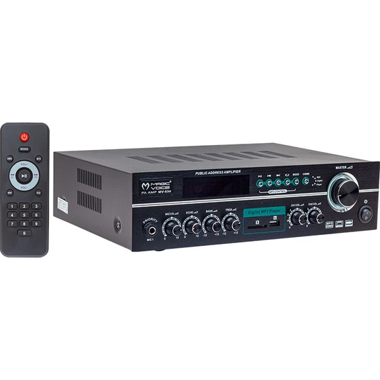 Magıcvoıce MV-530 120 Watt Usb/sd/uk Bluetooh 3 Mik Girişli 2 Bölgeli Hat Trafolu Anfi (K246)