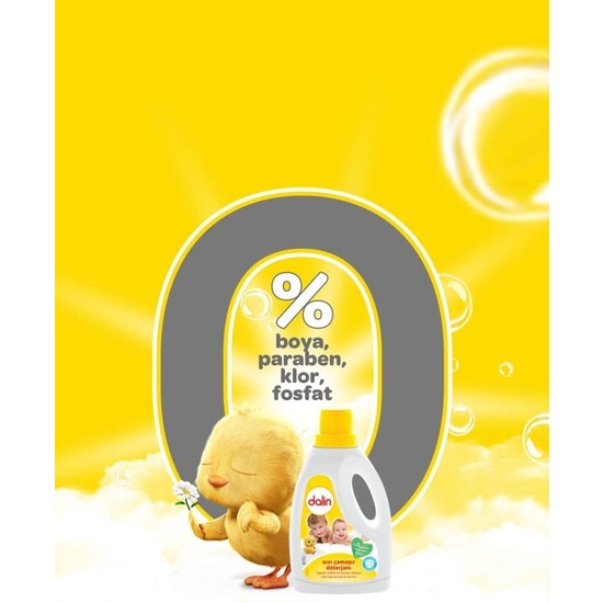 Dalin 1500 ml Hassas Ciltler için Sıvı Çamaşır Deterjanı - Yerli Üretim, Derinlemesine Temizlik
