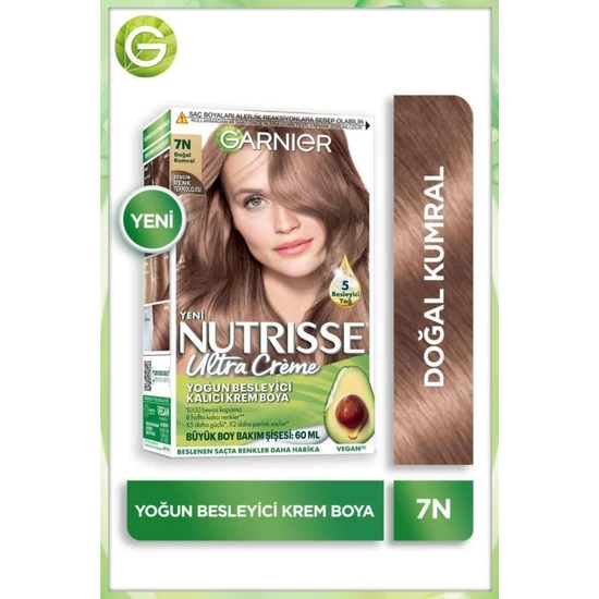 Garnier Nutrisse Yoğun Besleyici Kalıcı Krem Saç Boyası 7N Doğal Kumral