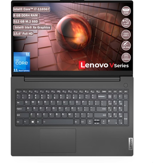 Lenovo V15 G2 Itl Intel Core™ I7-1165G7 8 GB 512 GB SSD Freedos 15,6