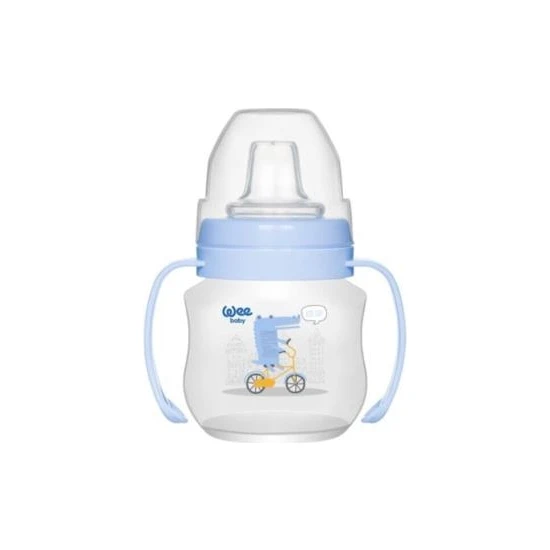 Wee Baby 753 Akıtmaz Kulplu Pp Antikolik Bardak 125 Ml  Mavi