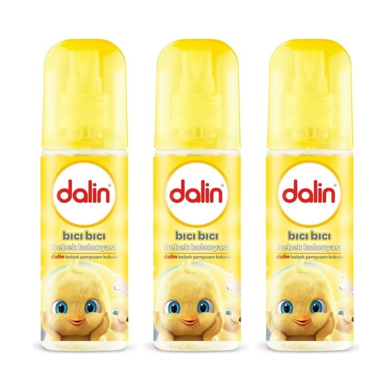 Dalin Bıcı Bıcı Bebek Kolonyası 150 ml x 3 Adet Ferahlatıcı Özellikli Tazelik Sağlar