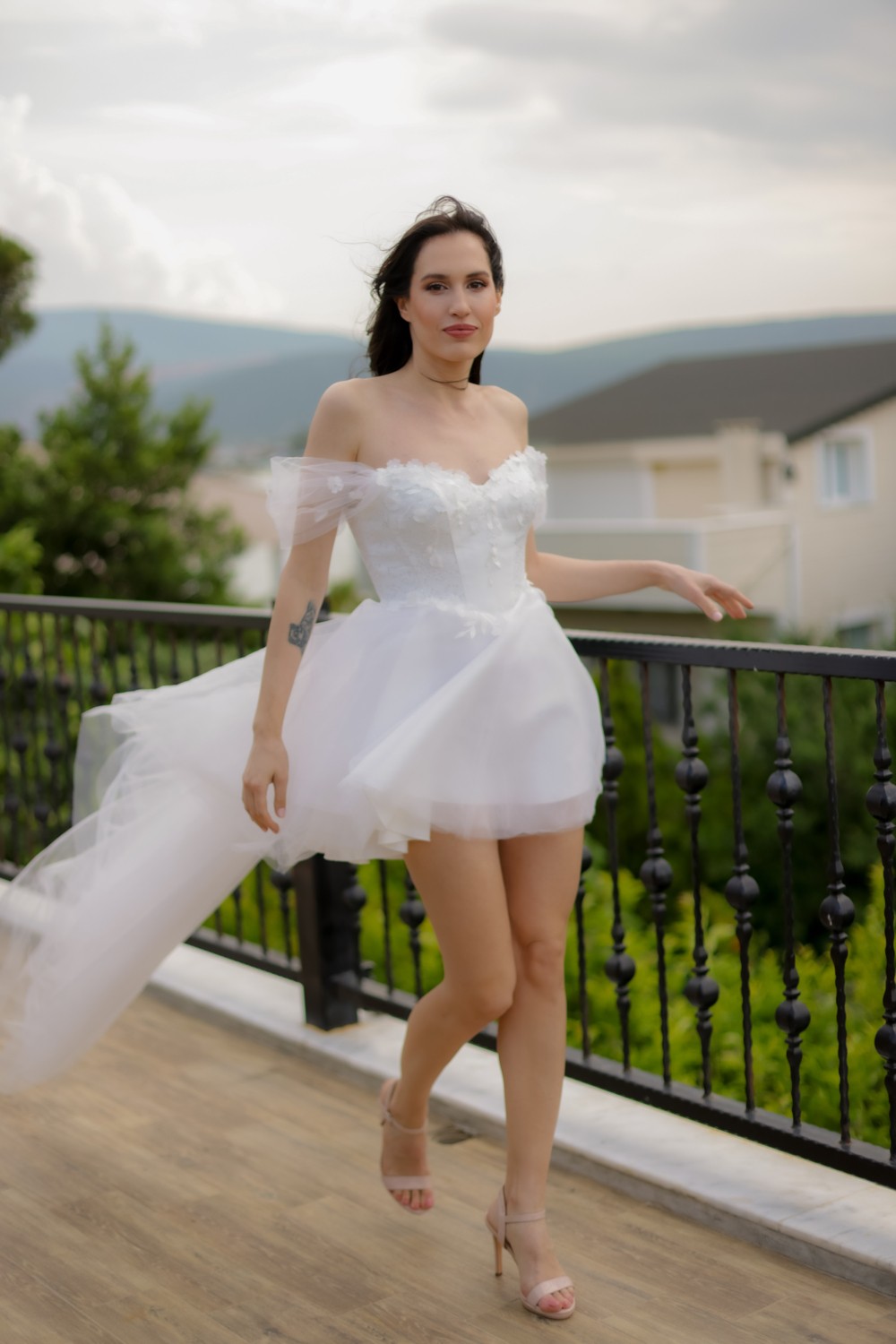 Bride In Love Önü Kısa Arkası Uzun Gelinlik ,nikah Elbisesi,after Party