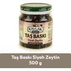 Kavlak Zeytin Kavlak Taş Baskı Siyah Zeytin 500GR Geleneksel Gemlik Menşeli Lezzetli ve Aromatik