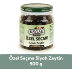 Kavlak Zeytin Kavlak Özel Seçme Siyah Zeytin 500 g Doğal Salamura Yöntemiyle Hazırlanmış Aromatik Taneler