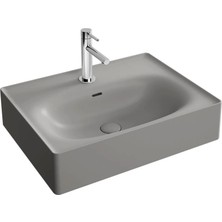 VitrA 7241B476-0001 Equal Lavabo, Mat Taş Gri, 60 cm