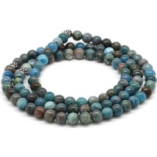 Okyanus Silver Hem Bileklik - Hem Kolye - Hem Tesbih 99LU Apatite Doğaltaş Takı