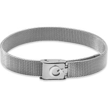 Okyanus Silver Ayyıldız Temalı Çelik Hasır Erkek Bileklik