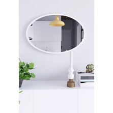 Ztm Konsept Duvar Aynası 70X52 cm Oval Antre Hol Koridor Salon Mutfak Banyo Wc Makyaj