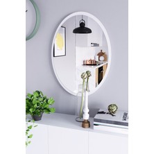 Ztm Konsept Duvar Aynası 70X52 cm Oval Antre Hol Koridor Salon Mutfak Banyo Wc Makyaj