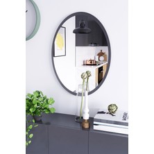 Ztm Konsept Duvar Aynası 70X52 cm Oval Antre Hol Koridor Salon Mutfak Banyo Wc Makyaj