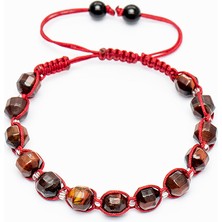 Okyanus Silver Makrome Örgülü Faset Kesim Kuvars Doğaltaş Kadın Bileklik