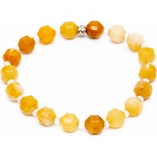 Okyanus Silver Faset Kesim Akik Doğaltaş Kadın Bileklik