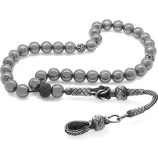 Okyanus Silver 1000 Ayar Gümüş Kazaz Püsküllü Küre Kesim Terahertz Doğaltaş Tesbih