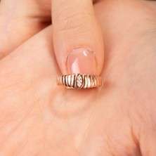 Okyanus Silver Beyaz Zirkon Taşlı Merdiven Tasarım Rose Renk Free Size 925 Ayar Gümüş Kadın Yüzük