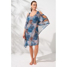 Pierre Cardin Kolu Bant Detaylı Tunik Pareo Ocean 231802-D