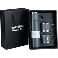 Erchin Vacuum Flask Set Üç Bardaklı Termos Seti