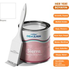 Demarin Sierra Tek Bileşenli Fayans, Tezgah, Seramik, Mobilya ve Zemin Boyası 1 kg