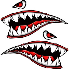 Quart Aksesuar 19 x 10 cm Köpek Balığı Shark Sticker Motor Araba Kask Laptop Sticker