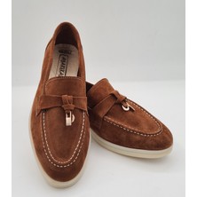 Ayakkabım Official Hakiki Deri Taba Günlük Kadın Ayakkabı Loafer Makosen 2544 Beden 41 Renk Taba