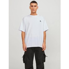 Jack & Jones Jcotriangle Erkek Beyaz T-Shirt 12253435-White