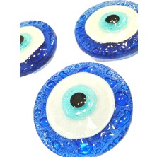 Ennea Art El Yapımı Cam Nazar Boncuklu Üçlü Magnet Seti 6x6 cm