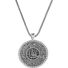 Gümüş Hediye Al Madalyon Tasarım Kişiye Özel Isim Yazılı 925 Ayar Gümüş Kolye